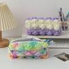 Theme Rainbow Pencil Case Storage Pouch With Large Capacity For Students Gift