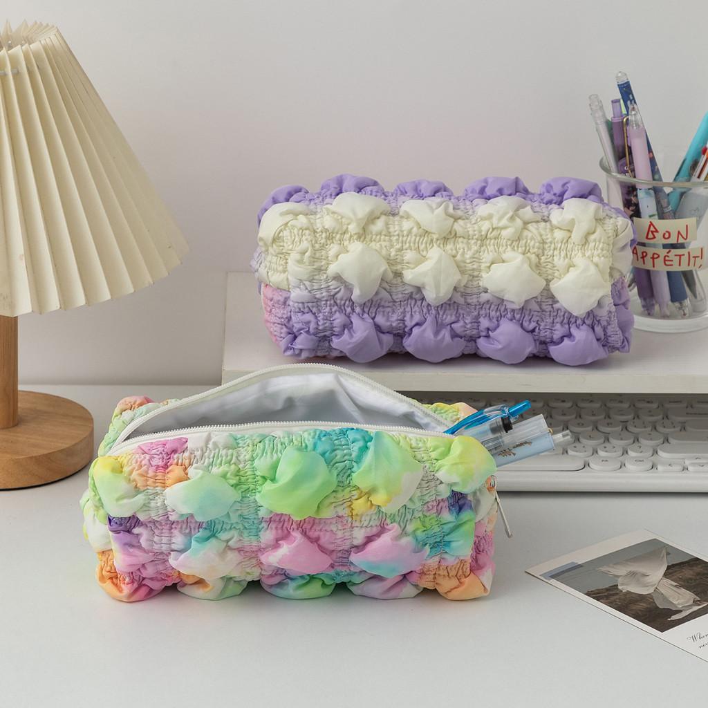 Theme Rainbow Pencil Case Storage Pouch With Large Capacity For Students Gift