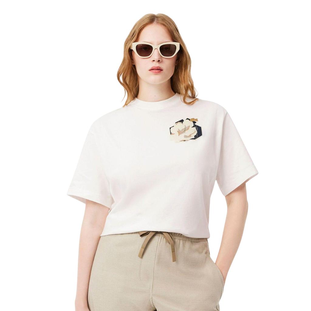 Lacoste Womens/Ladies Flower Cotton Oversized T-Shirt