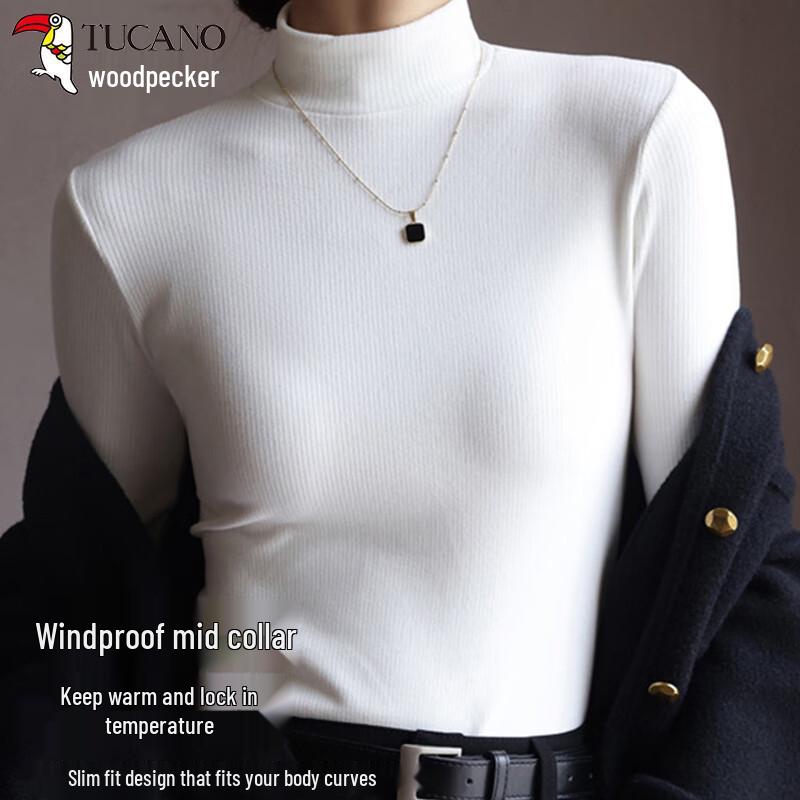Women s Half-Turtleneck Long Sleeve Knit Base Layer XXL 2670₽
