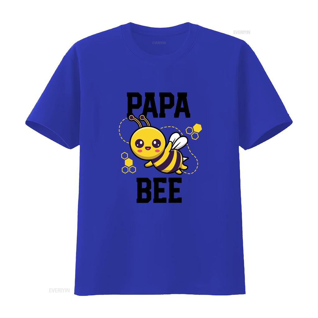 Papa Bee T Shirt for Dad Daddy Kawaii Honey Lover Design Perfect First Day Family Birthday vintage Washed Top For Everyday Wear