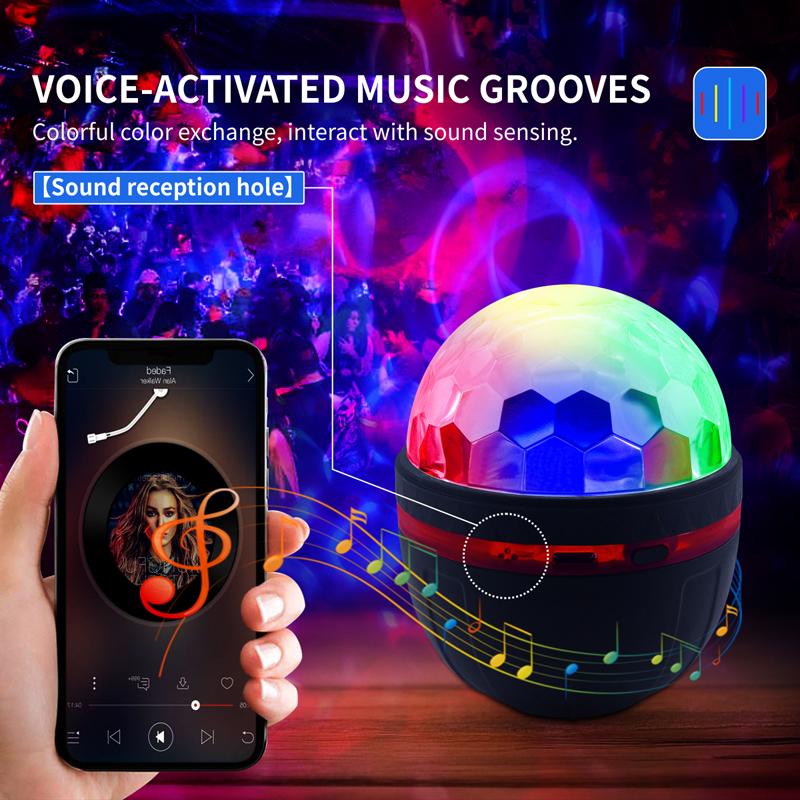 USB LED Galaxy Ball Projector Night Light with Remote Control, Home Ceiling Party Atmosphere Decor Lamp