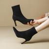 New Autumn and Winter Socks Short Boots Small High Heels Women's Shoes Martin Boots Thin Thick Heel Versatile Spring and Autumn Single Boots