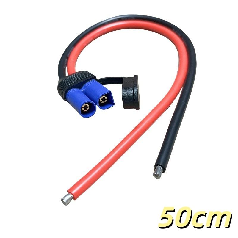 100W Ec5 Motorcycle Emergency Start Wire High-Power 10Awg Silicone Line Ec5 Male Female Plug To O-Type Terminal Connection Cable