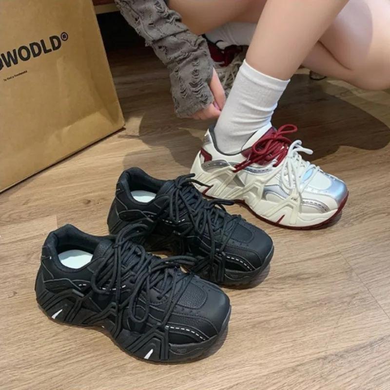 Fashion Original Casual High on Platform Women's Running Shoes Fashion 2025 Y2k Designer Luxury Aesthetic Korean Offer Ladies Footwear