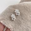 Vintage Ethnic Style Hollow Lace Pearl Ear Stud Piercing Earrings For Women Fashion New Jewelry Gift Party Wedding