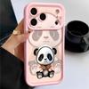 Black Coat Panda Pattern Case For iPhone 17 Pro Max Funda Shockproof Bumper Cover For iPhone 16 Pro Max 15 14 13 12 11 Air 16E