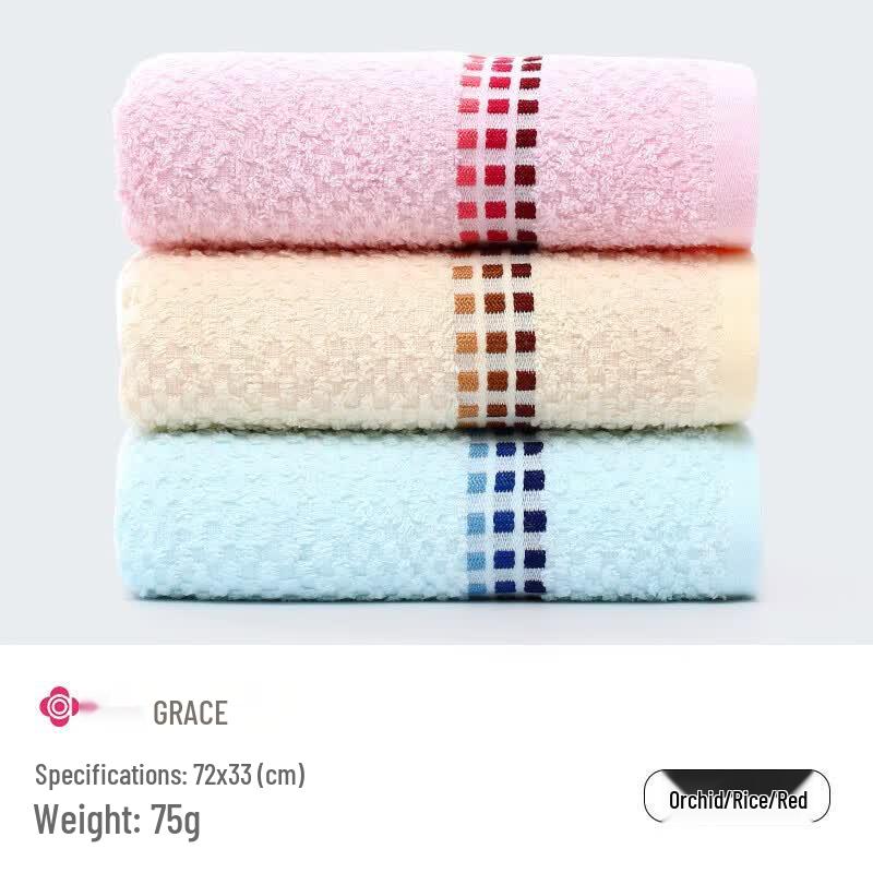 Jieliya Плотное хлопковое полотенце для лица, 3 шт.