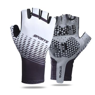 Fahrradhandschuhe Herren Sommersport Sonnenschutz Atmungsaktiv Schweißabsorbierend Halbfinger Fahrradhandschuhe Männer und Frauen