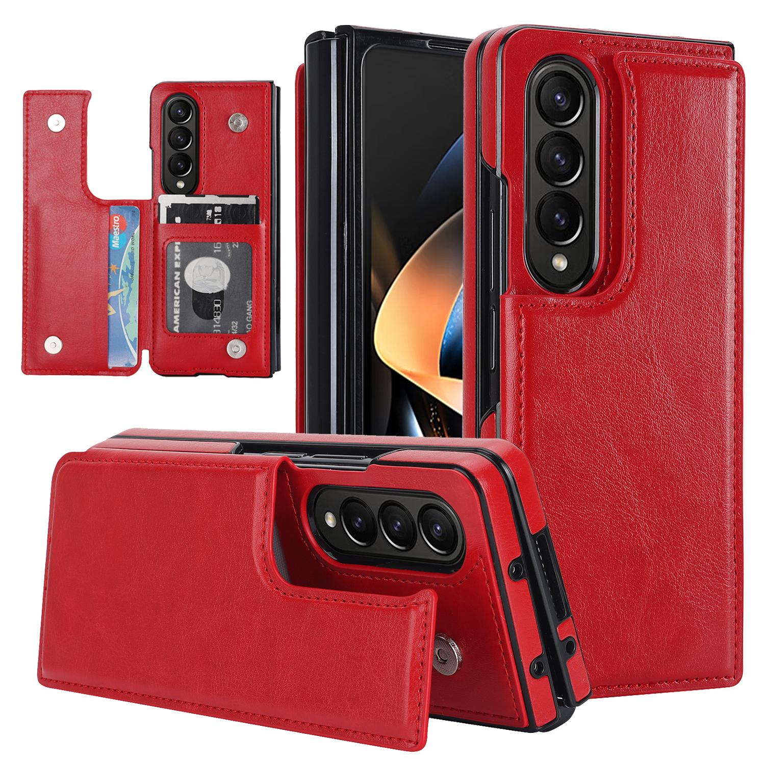 

Luxury Wallet for Samsung Galaxy Z Fold 3 4 5 6 Phone Case with Card Holder Leather Kicstand Stockproof Protective Cover Galaxy Z Fold 5