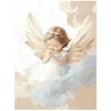 Angel In the Clouds Poster Angel In the Clouds Poster, 30X40 Cm, Dark Brown Wooden Frame, 230 Gsm Matte Paper