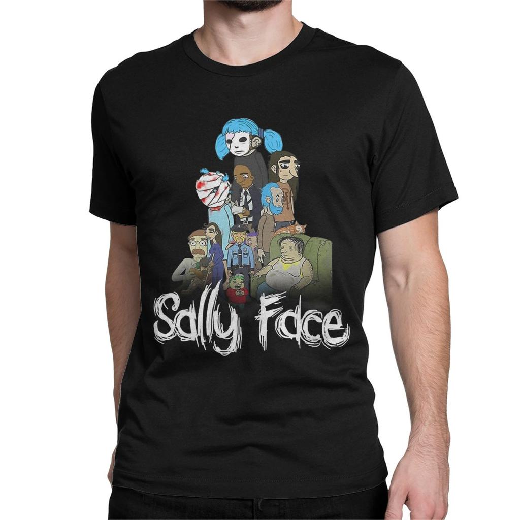 Sal Fisher Game Gothic Larry Sanitys Fall TShirt Men Women Sally Face Leisure Cotton Tees  Short Sleeve T Shirt Printed Tops