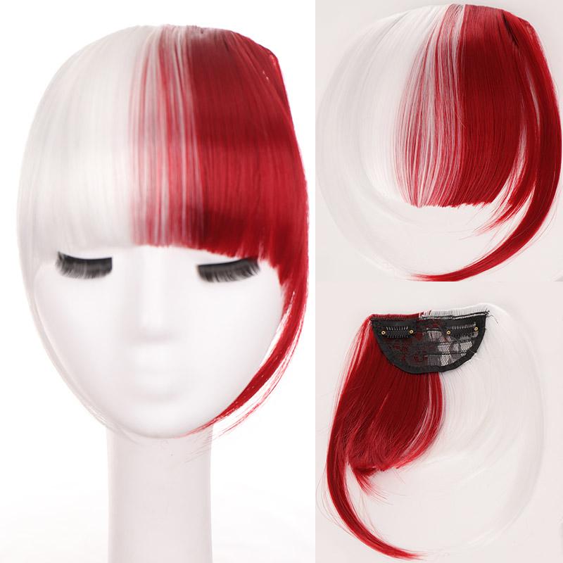 

Синтетическое волокно, двухцветная бахрома, заколки для волос, наращивание челки, аксессуары для укладки волос, шиньоны, одежда для вечеринок и повседневного использования