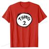 Thing 2 Emblem RED T-shirt T-Shirt Cotton Top T-shirts for Printed Tops Tees Faddish Printed