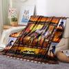 1Pc Horse Puzzle Print Flannel Blanket, High quality Comfortable for All Seasons, Home Decor, Warmth and Comfort, Perfect for Christmas Gifts