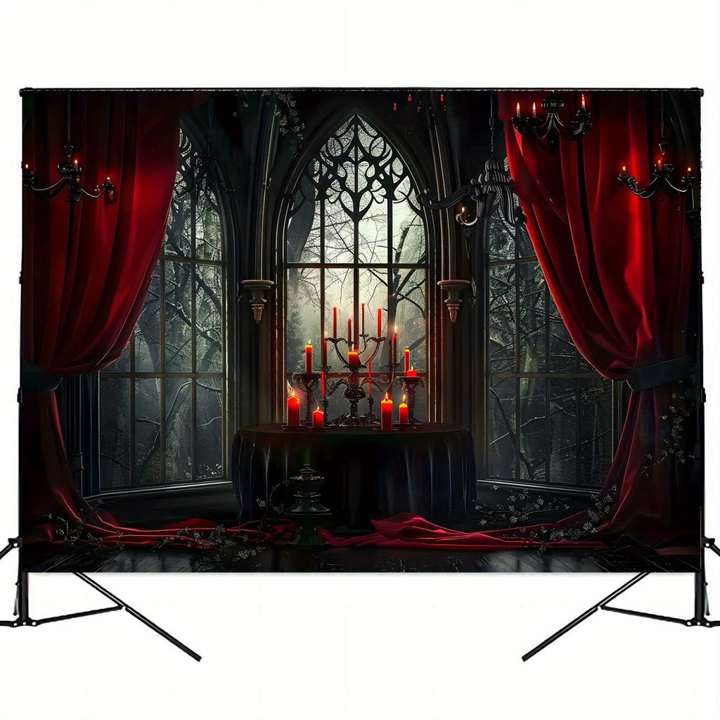 2D plane banner Gothic arch photography background - elegant Gothic style decorationzyc