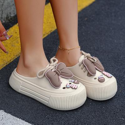 Mooie perforatieschoenen schattig veelzijdig ins student antislip deodorant dikke zool teen slippers