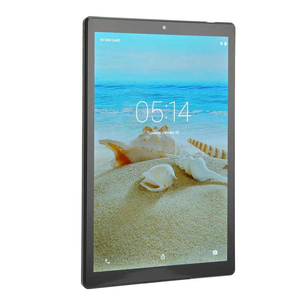 10 Inch Tablet Black IPS Display 4GB RAM 64GB ROM 5G WiFi Dual SIM Octa Core 5000mAh HD Tablet for Work Study 100‑240V