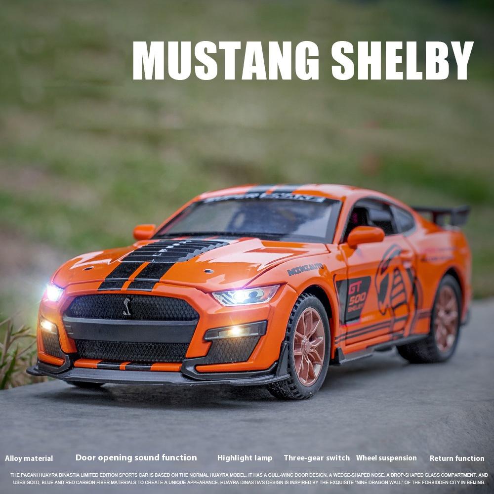 1/32 Scale Mustang Shelby GT500 Alloy Sports Car Model Diecast & Toy Vehicles Metal Car Model Simulation Collection Kids Toy Gift