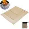 Outdoor Camping BBQ Fire Protection Pit Mat Camping Picnic Barbecue Mat High Temperature Iron Fire Retardant Carpet Indoor