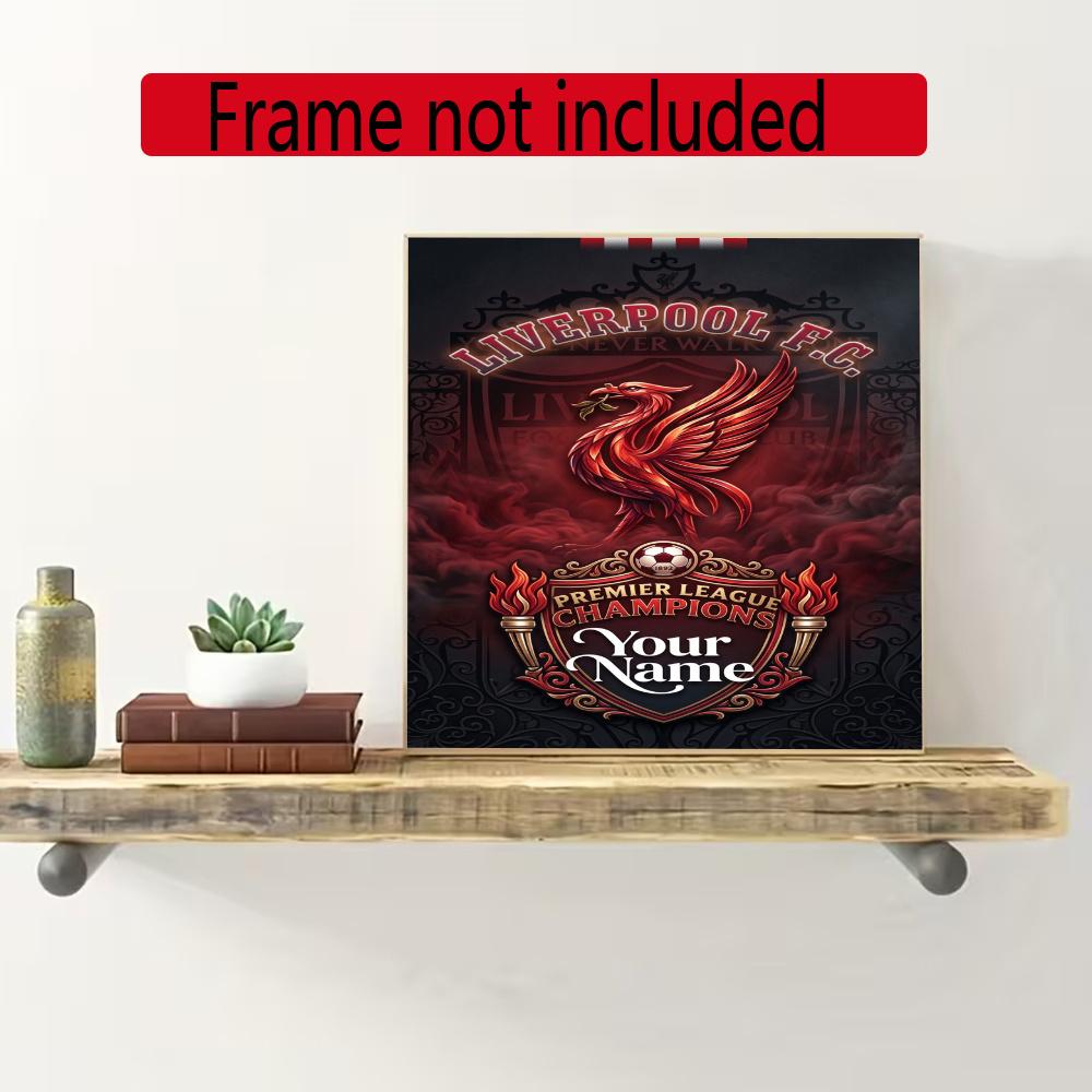 Liverpool Fc Customize Your Name Diamond Painting Round Diamond Diy Frameless Holiday Artwork Suitable For Home Office Wall Decoration