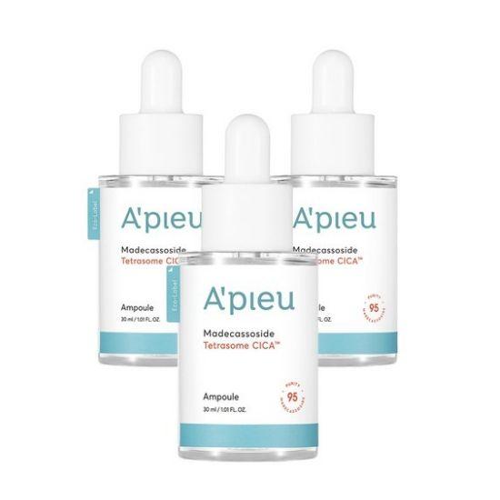 

A’PIEU Madecassoside Tetrasome Cica Ampoule Intensive Soothing & Skin Barrier Repair Serum 30ml x3