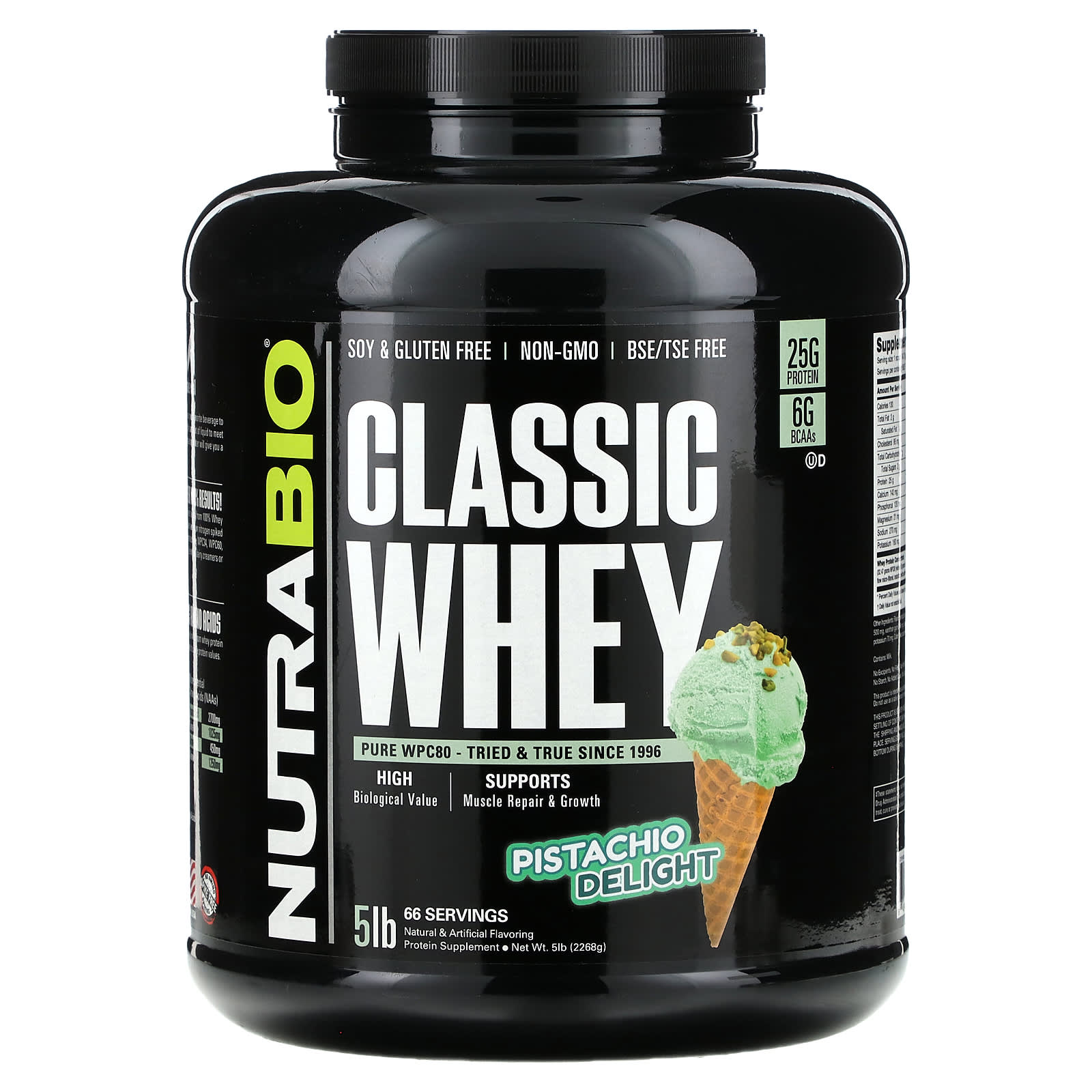 

Classic Whey Protein, Pistachio Delight, 2,268G (5Lb)