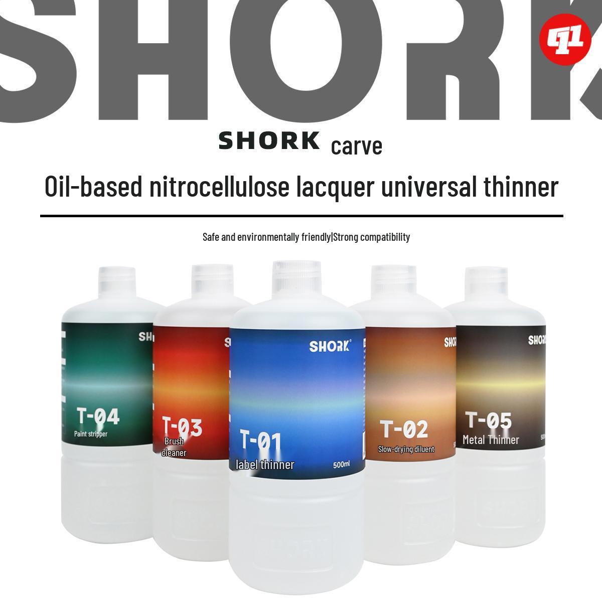 

SHORK Nitro Paint Thinner & Brush Cleaner | 500ML | Benzene & Formaldehyde-Free 500ML