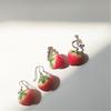 New Fruit Strawberry Earring Female Lovely Simulation Red Strawberry Dangle Earrings for Women korean Fashion Jewelry