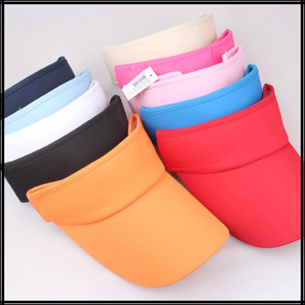 Visor Sun Visor Plain Hat Stylish Simple Long Brim Cap CA502 [White Fang] Women's (Blue)