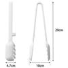 Yamazaki Tower Silicone Cooking Tongs, White, 10cm W x 4.7cm D x 29cm H, Dishwasher Safe, Floating Tips, Spoon Tongs, Pasta Tongs, 1775