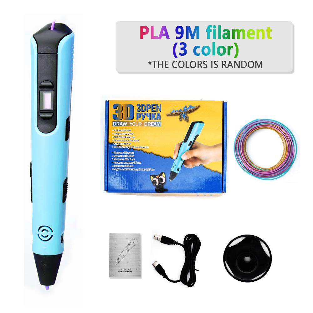 Kids 3D Printing Pen LCD Display Screen 1.75mm ABS/PLA DIY Drawing Pen Gift New