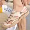 Neue Sommer Männer Sandalen Atmungsaktive Strand Sandalen Männer Casual Schuhe Hohe Qualität Leder Atmungsaktive herren Schuhe Große Größe