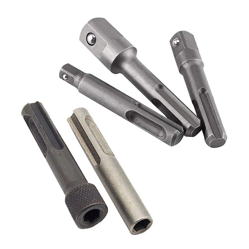 5Pcs/Set Chuck Adapters SDS-Plus Socket Adapter Set Extension Drill Bit
