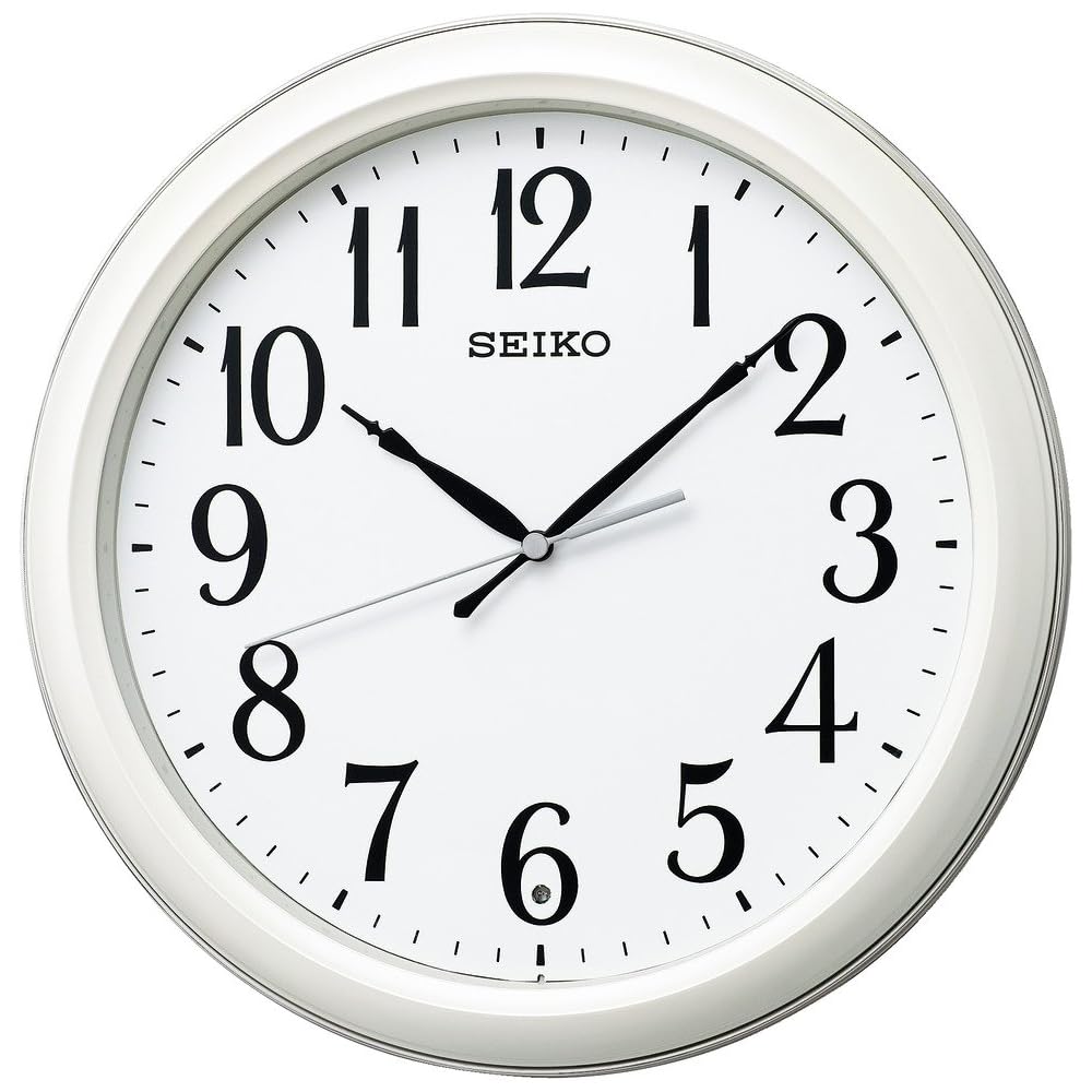 Seiko Аналоговые настенные часы с радиоконтролем, Белый перламутр KX234W