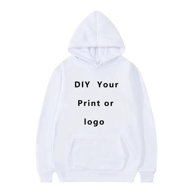 2024 Man Woman Casual Custom Printed Text DIY Hoodie Customized Logo Personalized Hoody Custom Hoodies Text Logo Sweatshirt