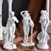 Venus Göttin Skulptur, Mattweiße Harz Venus Figur, Europäischer Stil Künstlerische Schreibtischdekoration für Wohnzimmer Arbeitszimmer Home Office Dekor