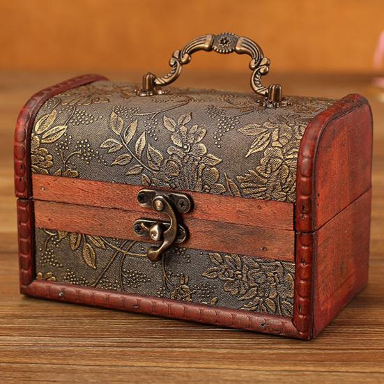 Jewelry Storage Box Multi-function Rustic Eco-friendly All Purpose Wooden Jewelry Box for Home
