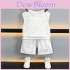 Stylish Boy's Summer Outfit Set For Kids Featuring Trendy Tank Top And Shorts For Ages 3 To 8