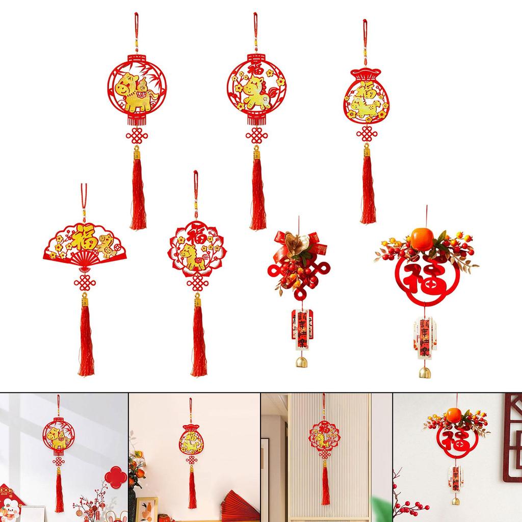 Chinese New Year Hanging Decoration Pendant Festival Decor Traditional for Party Living Room Office Celebration