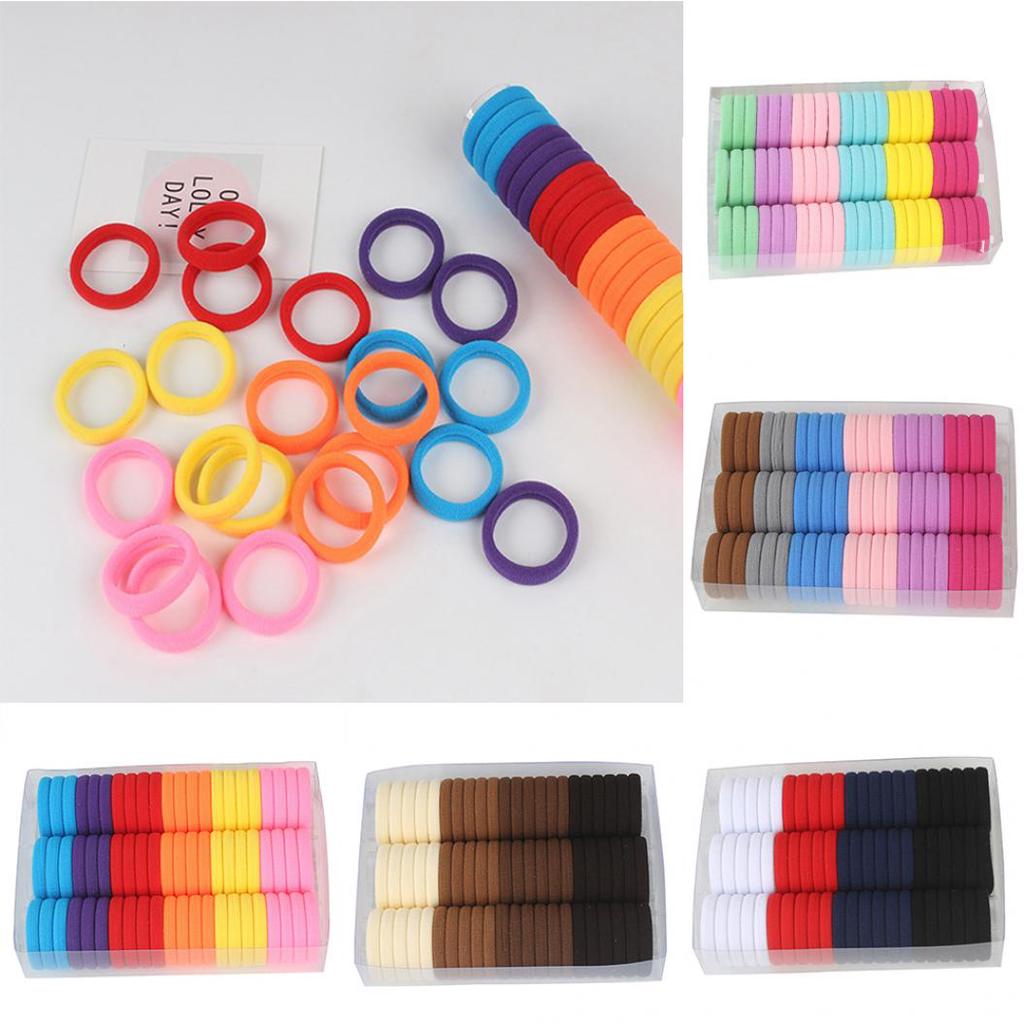 66Pcs Kids Baby Girls Candy Color Elastic Hair Band Rope Ring Ponytail Holder