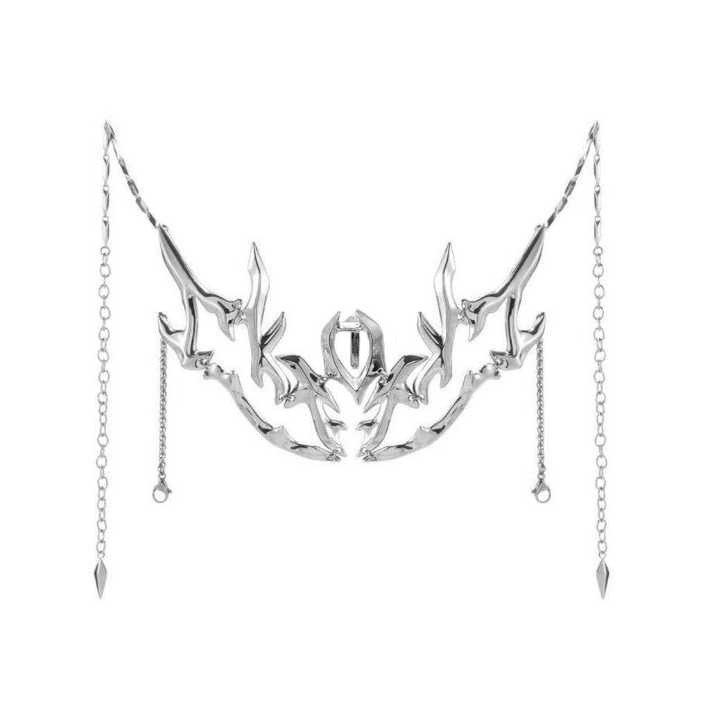 Mechanical Half Mask Irregular Metal Face Accessory Cosplay Face Chain Halloween Unisex Fashion Jewelry for Party Wear