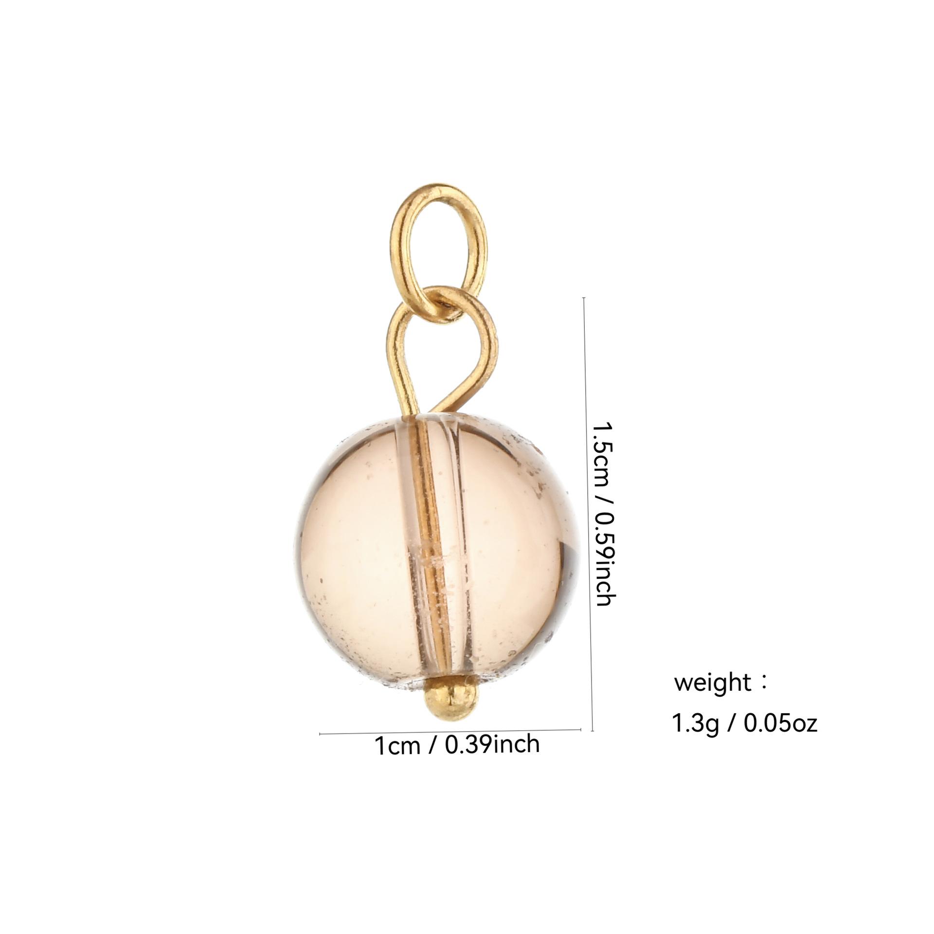 Handmade 18k Gold Electroplated Natural Stone Bead Earrings