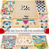 Multi-Board Game Set: Go-Moku, Checkers, Chinese Checkers, Chess, Animal Chess, Army Chess – Parent-Child Educational Toy