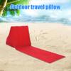 Foldable Camping Pillow Outdoor Triangular Cushion PVC Flocking Inflatable Portable Folding Summer Beach Lying Travel Equipment