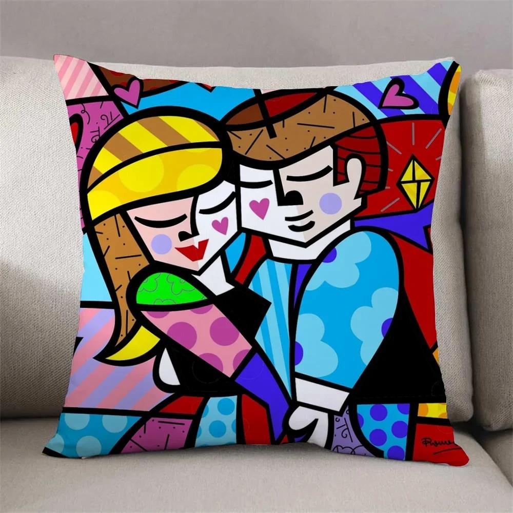 Britto Couch Pillows for Bedroom Pillow Cases for Bed Decorative Sofa Cushion Cover 60x60cm Bedroom Home Decoration Accessories