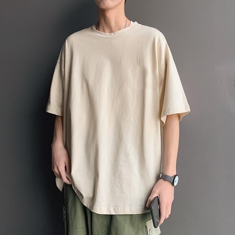 Koszulka dla par Koszulka z pięcioma rękawami, ubrania do klasy, koszulka z krótkim rękawem, koszulka do pracy, koszulka na przyjęcie ukończenia szkoły, luźna, jednokolorowa