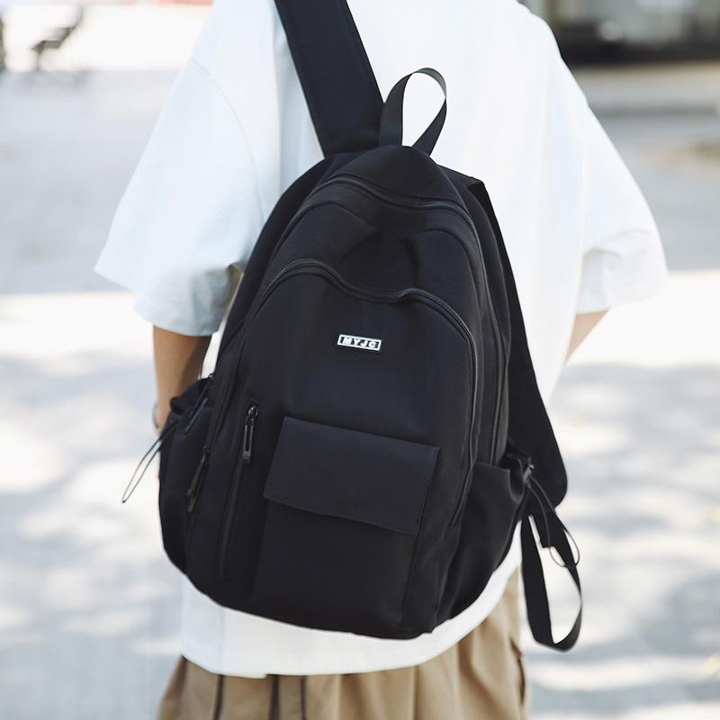 Backpack Boys Hong Kong Style Couple School Bag Women Large Capacity High School Students College Students Junior High School Students Casual Backpack