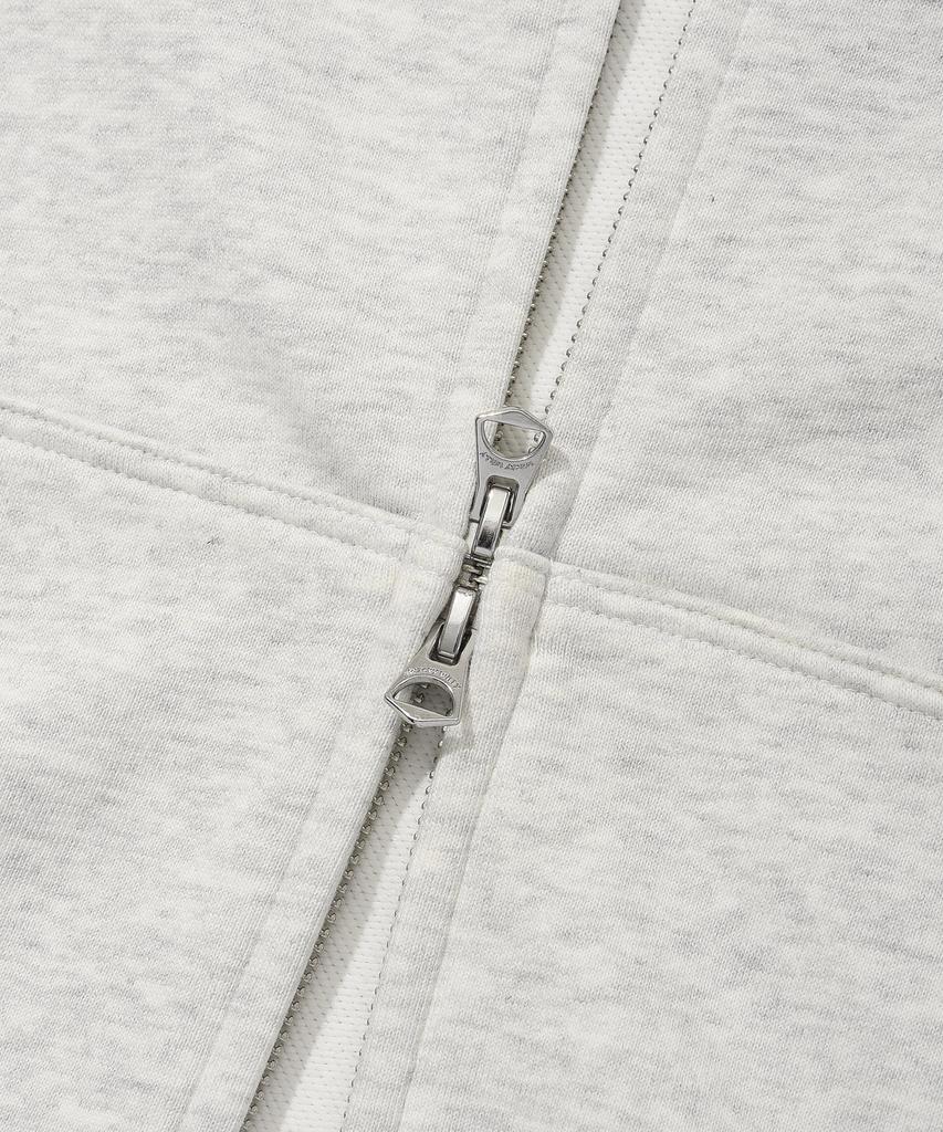 Wacky Willy Signature Kiki Wappen Zip-Up Hoodie Light Gray