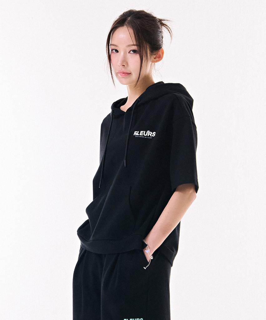 Women'S Cooling Cotton Hooded Short Sleeve T-Shirt-Dbrg5878D03